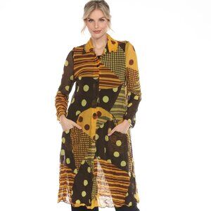 Moonlight Autumn Duster Yellow with Pockets